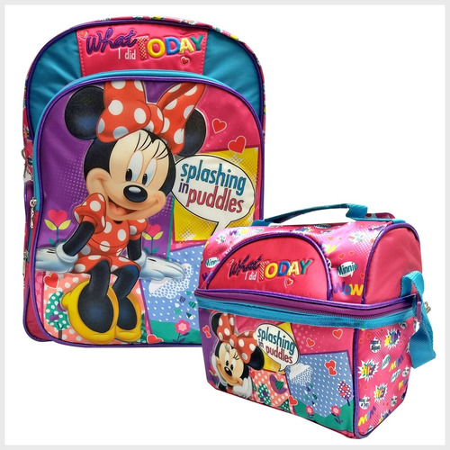 Mochila Y Lonchera Escolar Minnie Mouse Disney