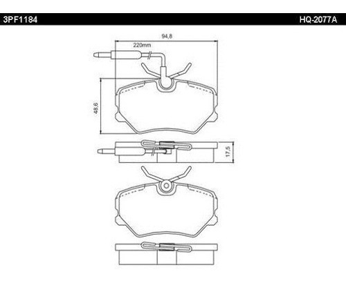 Pastillas Freno Delanteras Peuge405 92/... C/sensor Corven