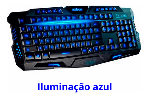 Teclado Gamer Iluminado Led Neon Dpi Usb Legends Tecla Ç A2 Cor De Teclado Preto Idioma Português Brasil