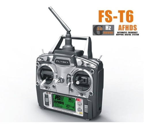 Rádio Controle Fly Sky Fs-t6 2.4ghz 6 Canais