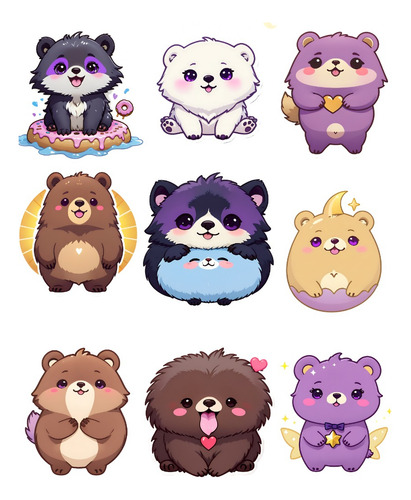 Stickers 150 Pzs Pegatinas Calcomanias Ositos Kawaii