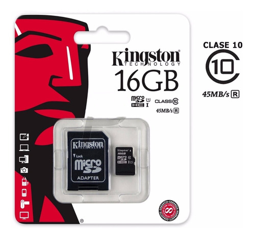 Memoria Kingston Micro Sd 16gb Clase 10
