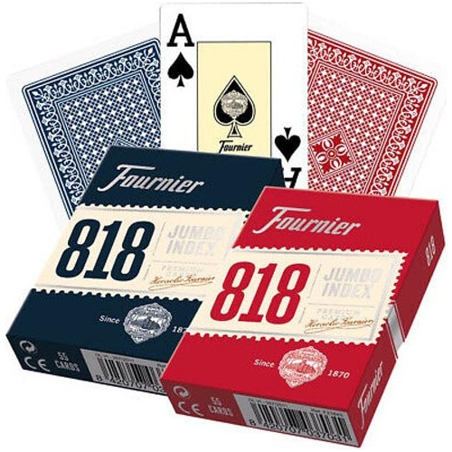 Naipe 818 X54 Cartas Fournier Poker Numero Grande Caludad
