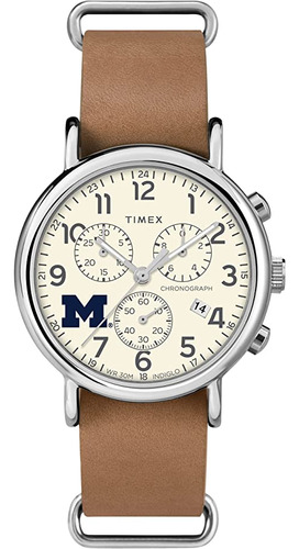 Timex Tribute Collegiate Weekender Chrono - Correa De Cuero