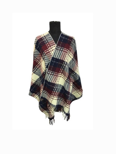 Ruana Poncho Escocesa Mujer Inv