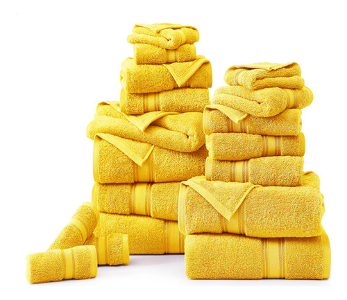 Juego De Toallas Lane Linen Luxury Bath, 18 Unidades, 100% A