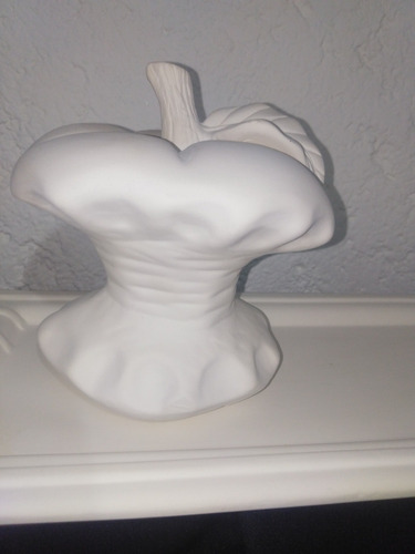 Imagen 6 de 6 de Centro De Mesa Frutero Manzanas Ceramica En Blanco Grande