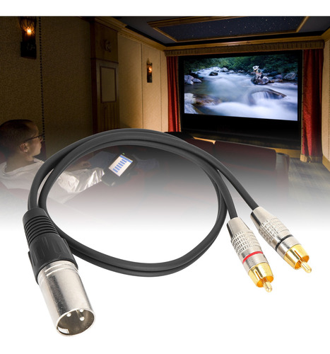 Xlr Macho A 2 Rca Cable Divisor De Audio Rca A Adaptador Xlr 