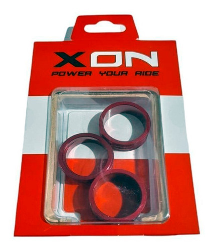 Suplementos Espaciadores Horquilla Bicicleta Alum Rojo Xon