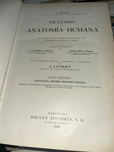 Anatomía Humana 1,2,3 Y 4 (Usado)