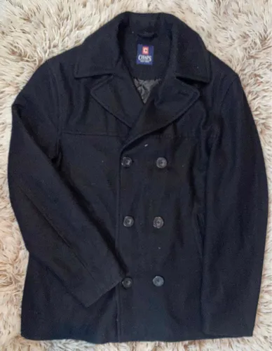 Abrigo negro para clearance hombre