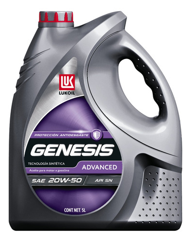 Genesis Advanced Sae 20w-50 Aceite Tecnología Sintética 5 Lt