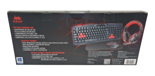 Imagem 6 de 9 de Kit Teclado E Mouse Gamer Headset + Mouse Pad Top De Linha