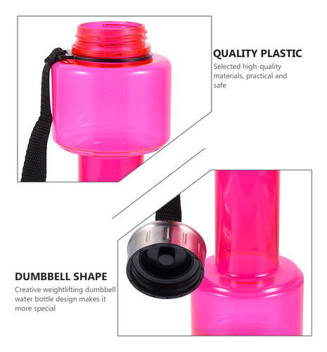 Botella De Agua Creativa, 750 Ml, Con Forma De Mancuerna, 1