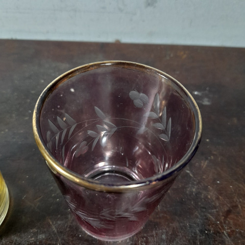 Imagem 9 de 10 de Copo Nadir Figueiredo Antigo Com Ouro Coquetel 100 Ml 6 Peça