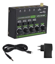 Comprar Mixer Audio Audio Con Volumen De 4 Canales Mini Audio Metal