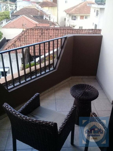 Imagem 2 de 21 de Flat Com 1 Dormitório À Venda, 50 M² Por R$ 424.000,00 - Gonzaga - Santos/sp - Fl0062