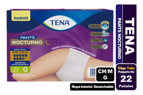 Pañal Adulto Tena Pants Nocturno Formato Grande Elige Talla