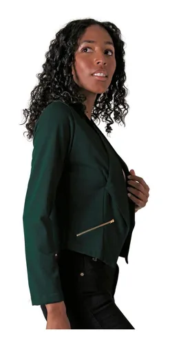Saco verde mujer sale