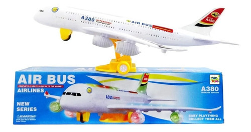 Avião De Brinquedo Super Grande Com Luzes E Som Airbus A380