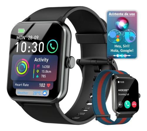 Reloj Inteligente Hombre Smart watch Feipuqu Modelo R50 De 1.85´ Smartwatch Mujer Smartwatch Asistente De Voz, Foto, Más De 100 Modos De Deporte