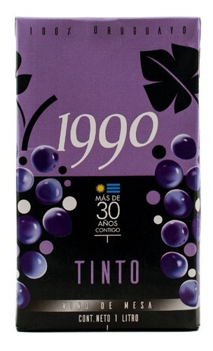 Vino Tinto 1990 1 Litro Pack X12 Cajas