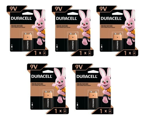 Duracell Bateria 9v Pack X 5 Unidades