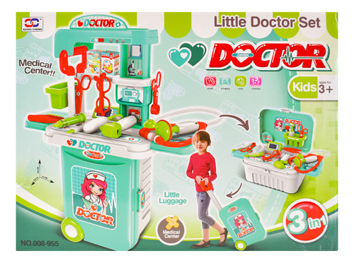 Juego De Doctor En Carrito Valija 3 En 1 Full