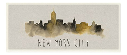 Stupell Industries New York City Skyline - Placa Decorativa 