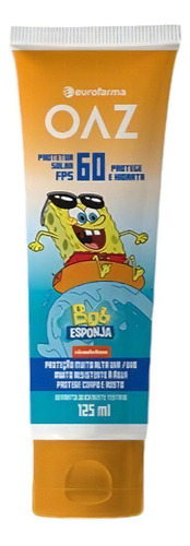 Protetor Solar Infantil Oaz Fps60 Bob Esponja 125ml