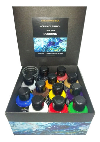 Set Acrilicos Fluidos Listos Para Pouring Arte Fluido 60ml