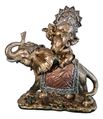 Figura Elefante Ganesh De Resina 27cms