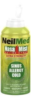Spray nasal de solución salina extra fuerte Sinus Rinse Neilmed Eua, color verde