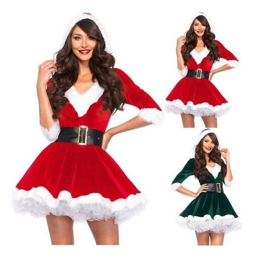 Miss Santa Claus Outfits Mujer Vestidos De Navidad