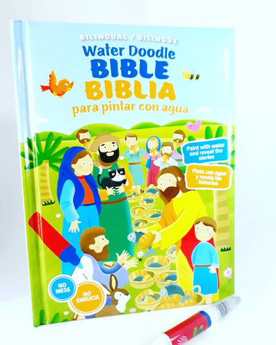 Biblia Infantil Bilingüe Para Pintar Con Agua 