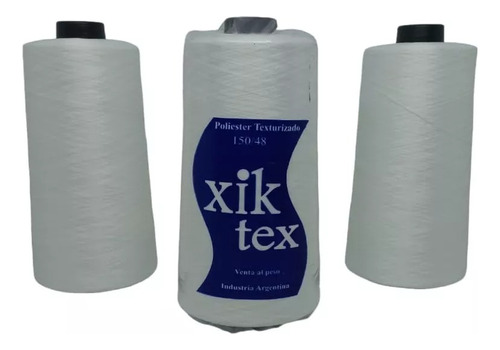 Hilo Poliester Para Overlock Texturizado Blanco X 3un (1 Kg)