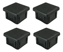 Comprar 4 Ponteiras Interna 25x25 Reta Acabamento De Cadeiras Preto
