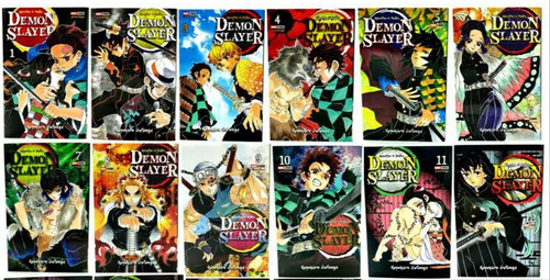 Demon Slayer Tomos 1 - 12 Inglés  (Reacondicionado)