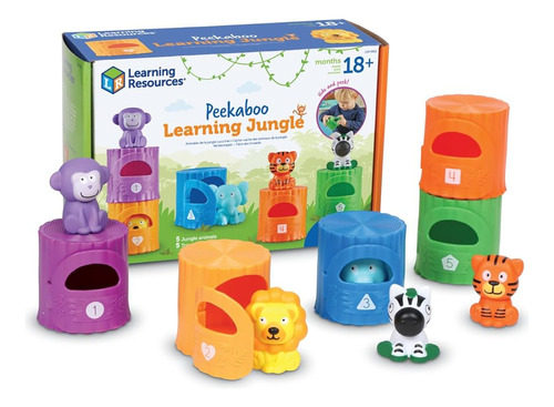 Recursos De Aprendizaje Peekaboo Learning Jungle Toddler, 10
