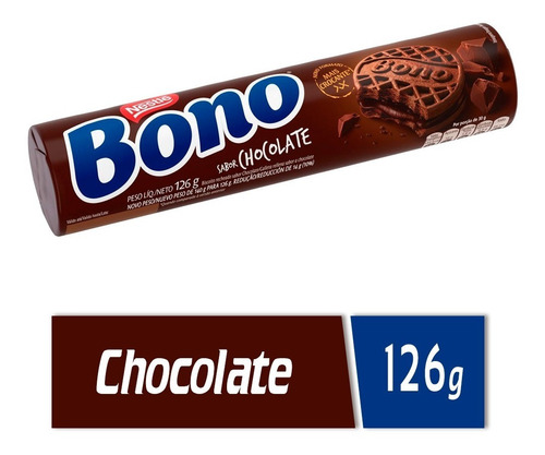 Biscoito Recheio Chocolate Bono Pacote 126g