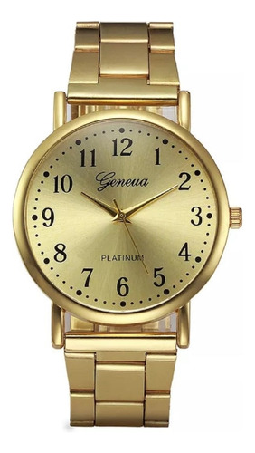 Reloj Geneva Amarillo Elegant Regalo P/mujer - Geneva