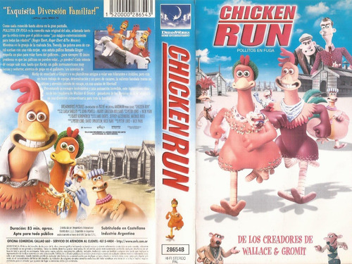 Chicken Run Vhs Animacion En Castellano Dreamworks
