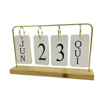 Comprar Calendário Data Infinita Madeira Mesa Home Office Casa