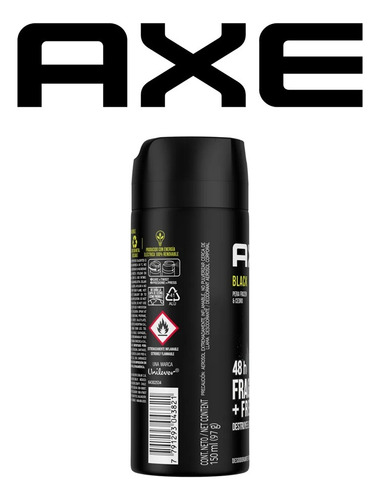 X2 Desodorante Spray Axe Black Pera Frozen Cedro 150ml