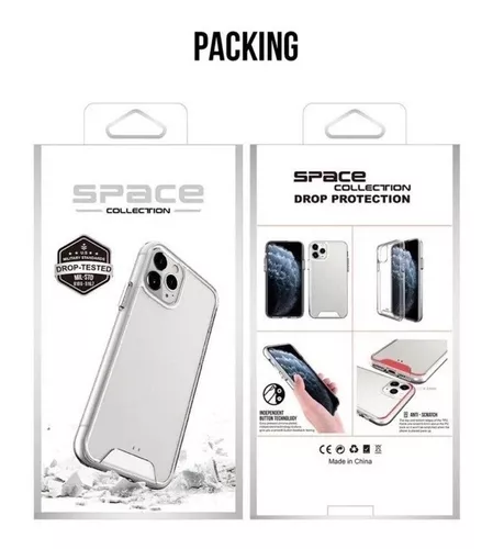 Case Space Drop Y Vidrio Templado para iPhone X Transparente SPACE