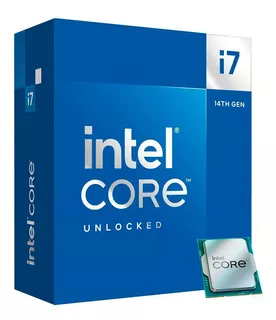 Procesador Intel Core i7-14700K BX8071514700K de 20 núcleos y 5.6GHz de frecuencia con gráfica integrada