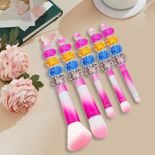 2 X 5 Piezas De Brochas Cosméticas Para Sombra De Ojos Con