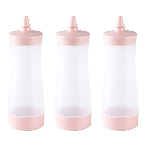 Hemoton 3pcs Dispensador De Salsa Exprimible, Botella P...