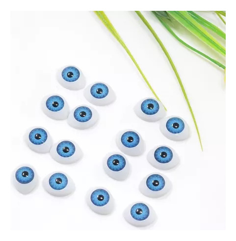 60 Piezas Doll Eyes 16mm Ojos De Muñeca Redondo Acrilico Glo