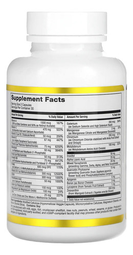 Californiagoldnutrition Multivitamínico Two A Day 60caps Sabor Sin Sabor